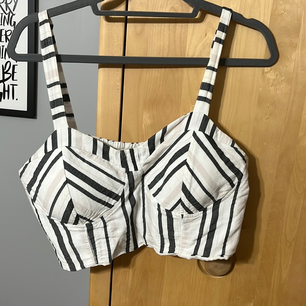 AE Striped Crop Top